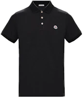 Moncler Black Polo Shirt with Pearl Buttons and Subtle Logo. 0918A7070084556999 Moncler Black Polo Shirt with Pearl Buttons and Subtle Logo. 0918A7070084556999