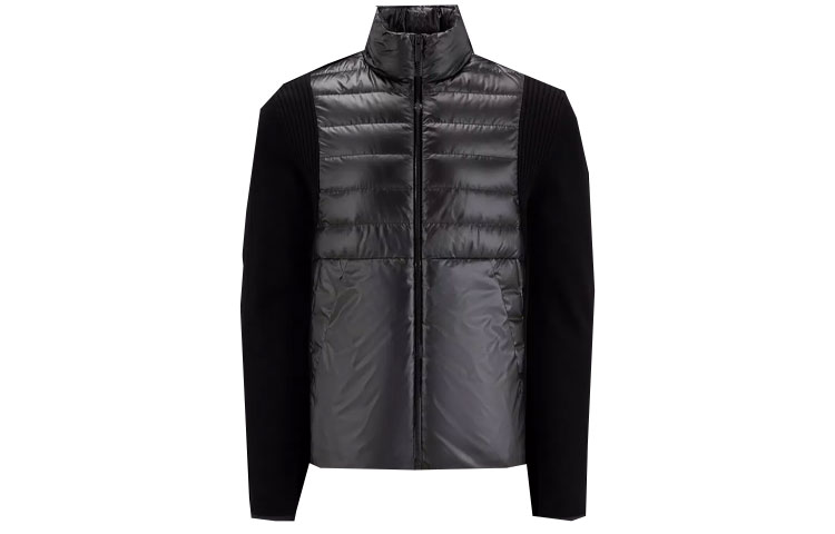 Moncler Black Puffer Jacket with Zip-Up Stand Collar I10919B00009M1232999