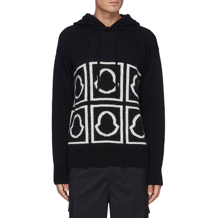 Moncler Black Pullover Hoodie with Logo Design. 9C00013M1240999 圖 6