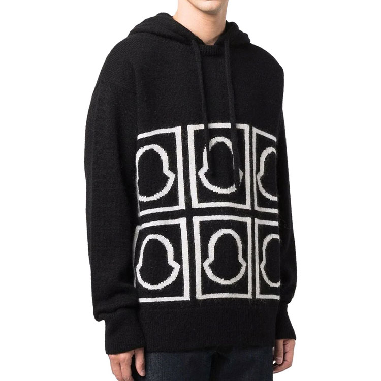 Moncler Black Pullover Hoodie with Logo Design. 9C00013M1240999 圖 8