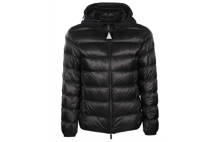 Moncler Black Quilted Down Jacket with Logo Print Sleeve Patch 1A1230053279999 圖 2
