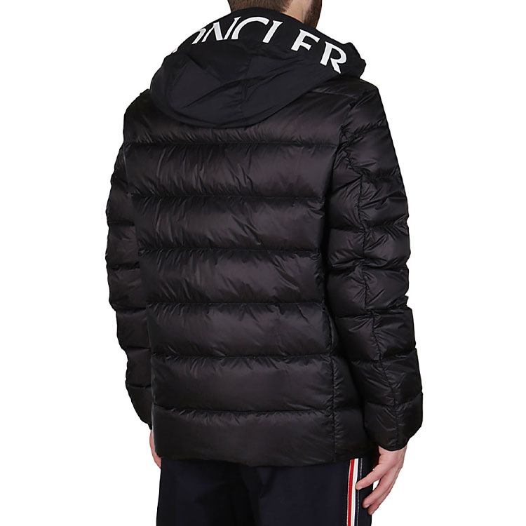 Moncler Black Quilted Down Jacket with Logo Print Sleeve Patch 1A1230053279999 圖 5