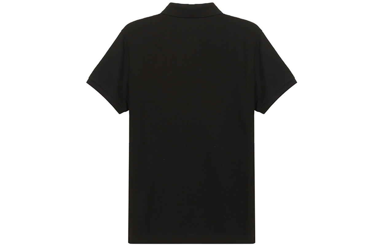Moncler Black Short Sleeve Polo Shirt with Solid Logo Embroidery. 8A7290084556999 圖 3