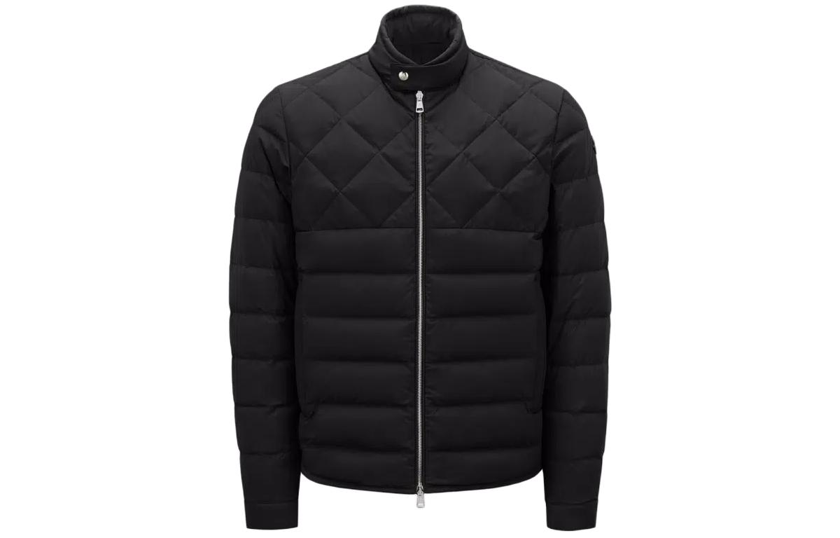 Moncler Black Short Slim Fit Puffer Jacket with Stand Collar J10911A00134595FK999
