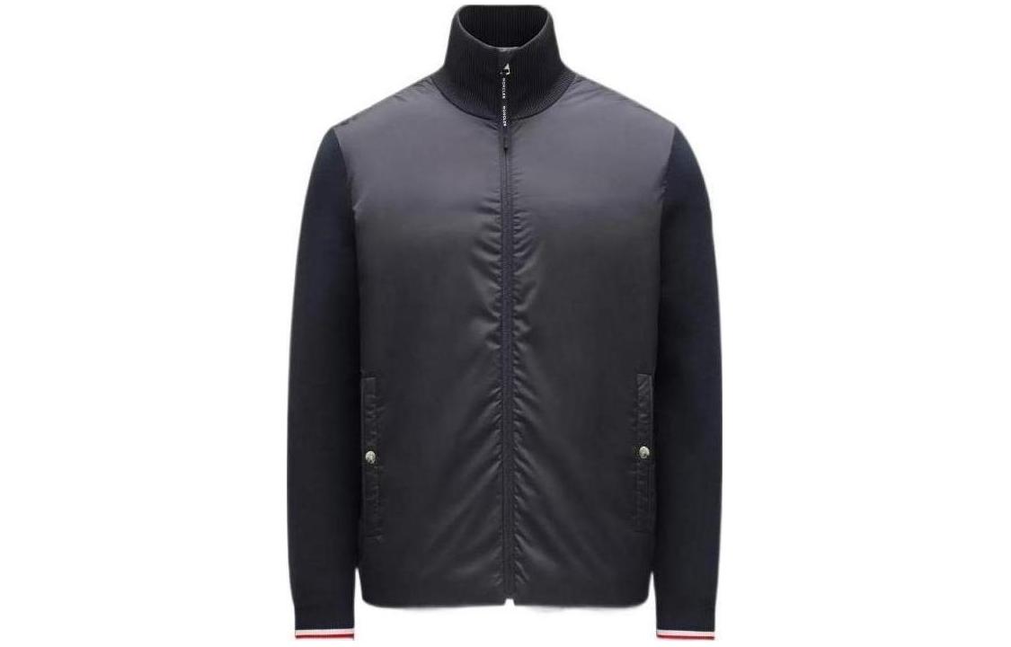 Moncler Black Slim Fit Stand Collar Zip Jacket H10919B00011M1281742