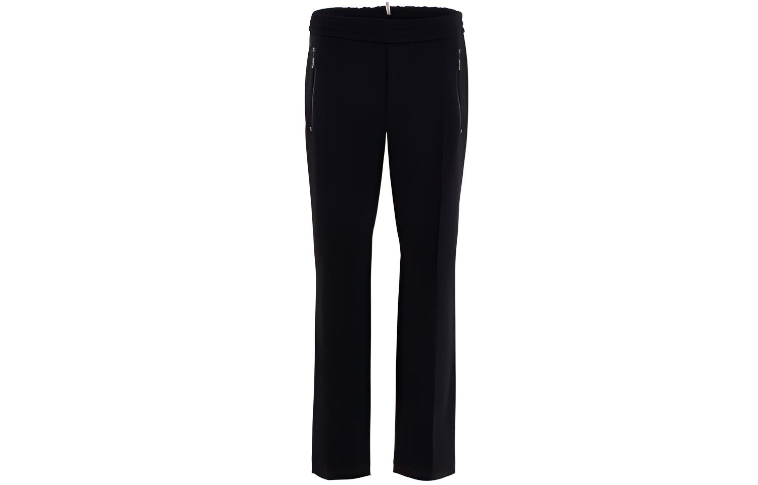 Moncler Black Slim Fit Straight-Cut Elastic Waist Casual Pants 2A70300539ZB999