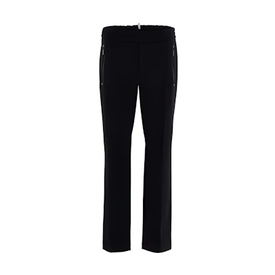 Moncler Black Slim Fit Straight-Cut Elastic Waist Casual Pants 2A70300539ZB999