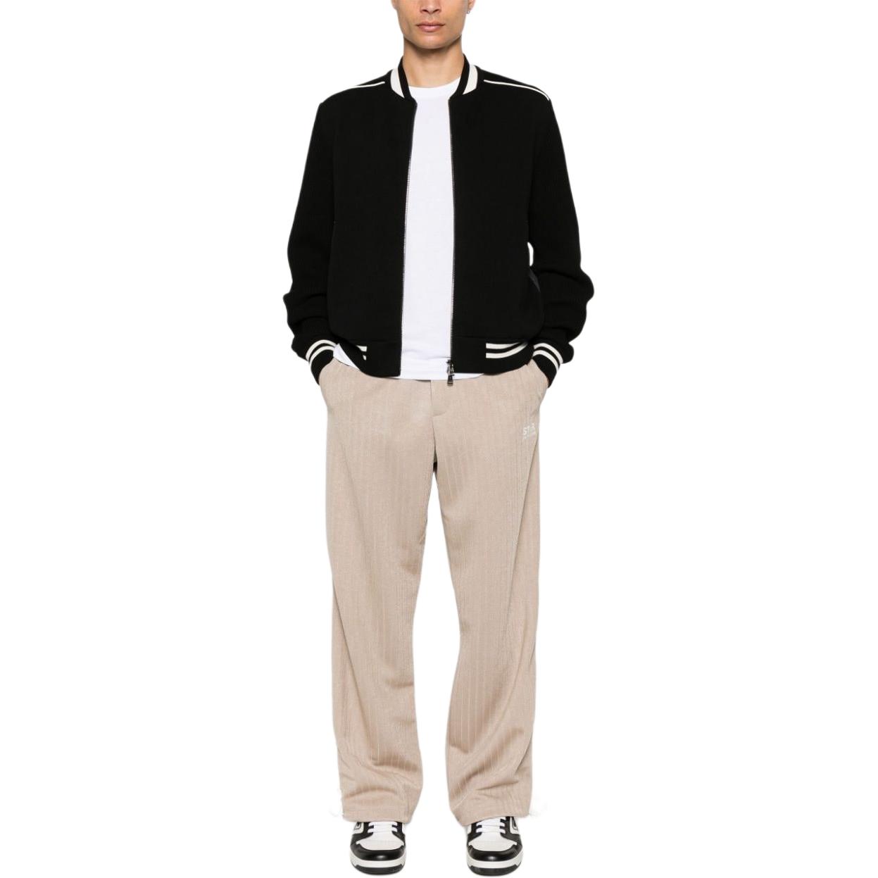 Shop 蒙克莱黑色简约棒球领拉链夹克 J20919B00002M1367999