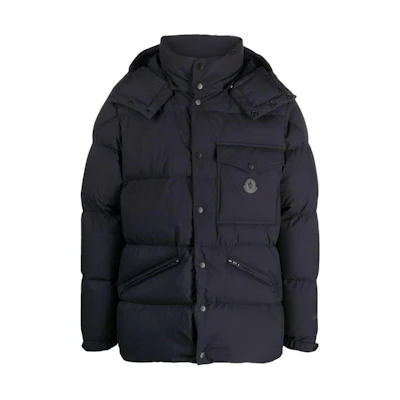 Moncler Black Solid Color Hooded Slim Fit Long Sleeve Jacket I20911A000865958J