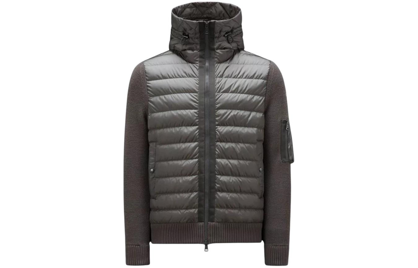 Moncler Black Solid Color Long-Sleeve High-Neck Down Jacket I20919B50800A9340911