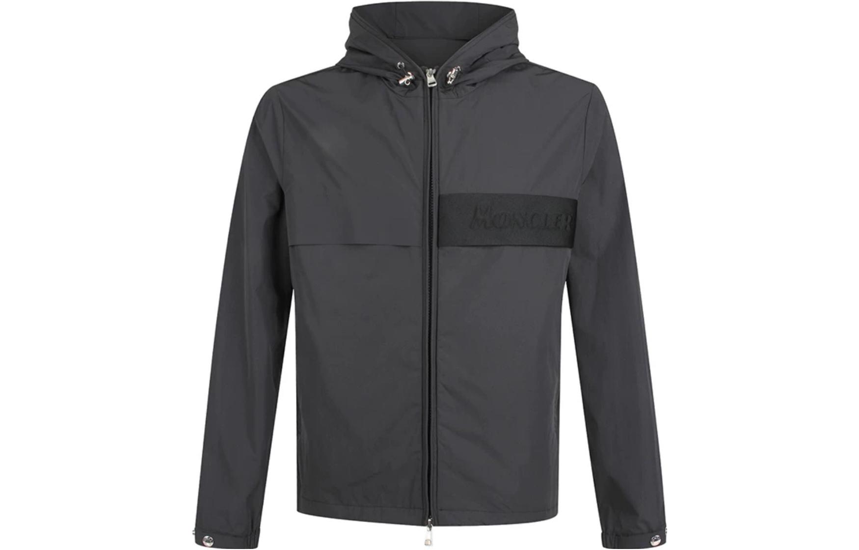 Moncler Black Solid Color Zip-Up Hoodie Jacket F10911A7084054A91999