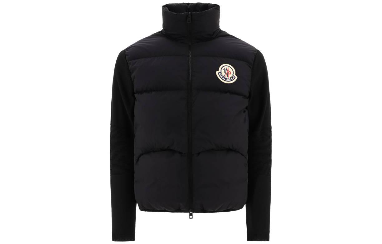 Moncler Black Solid Color Zip-Up Puffer Jacket 9B00024UM1124999