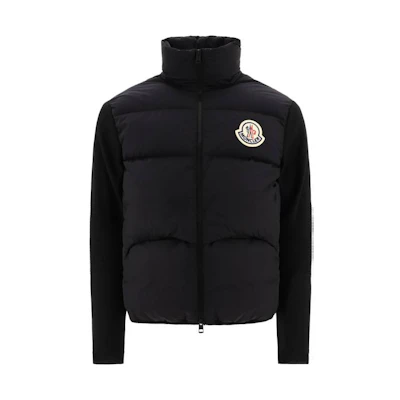 Moncler Black Solid Color Zip-Up Puffer Jacket 9B00024UM1124999