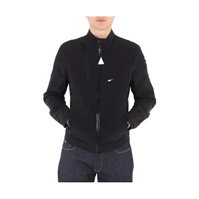 Moncler Black Solid Zip-Up Jacket with Stand Collar 10911A7104053791999