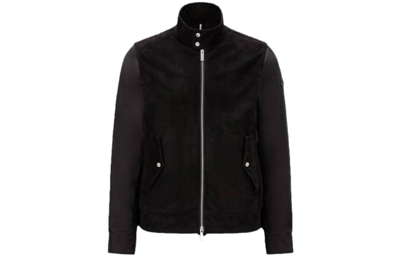 Moncler Black Solid Zip-Up Long Sleeve Jacket I10911A00119M2879999