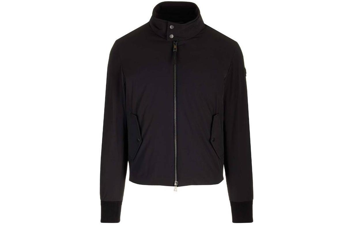 Moncler Black Solid Zip-Up Slim Fit Long-Sleeve Jacket 1A00062595RC999