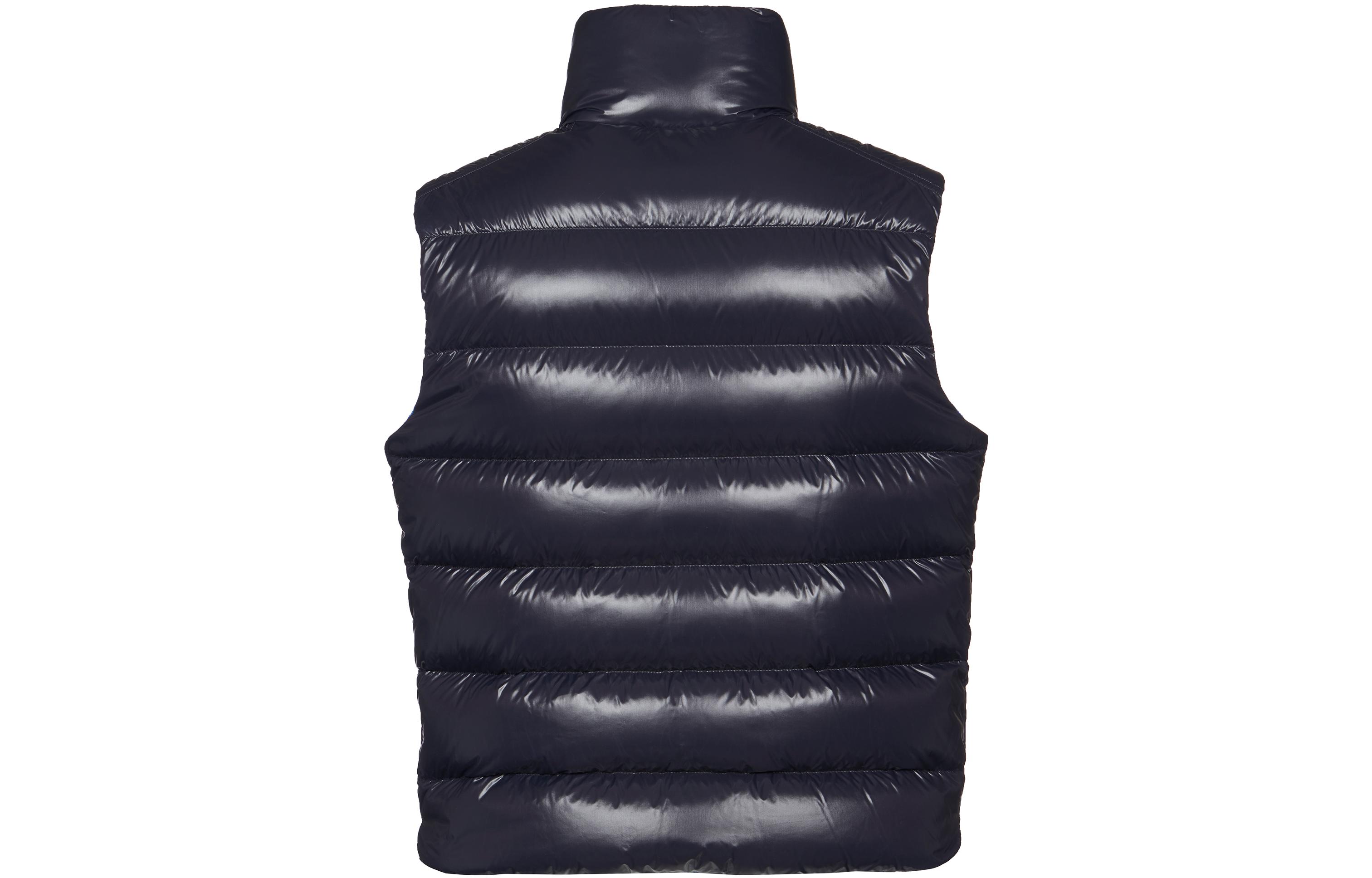 Lookbook Moncler Black Vest SS23 with Logo and Side Pockets 1A00046-M2648-P97
