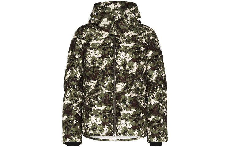 Moncler Blanc Camo Green Printed Hooded Down Jacket Winter . F20911B5660054AND830 圖 2
