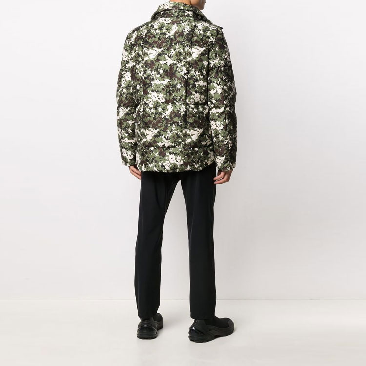 Moncler Blanc Camo Green Printed Hooded Down Jacket Winter . F20911B5660054AND830 圖 5