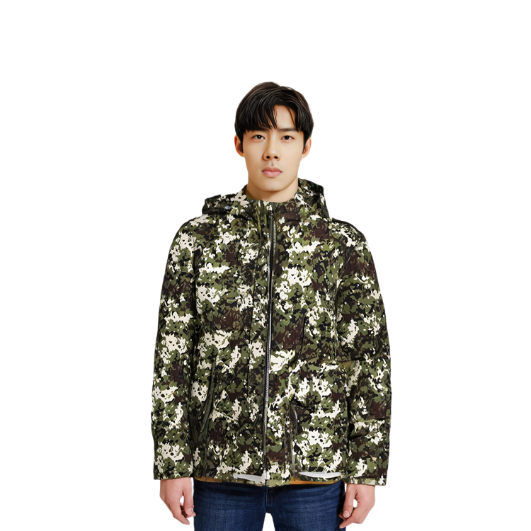 Moncler Blanc Camo Green Printed Hooded Down Jacket Winter . F20911B5660054AND830 圖 6
