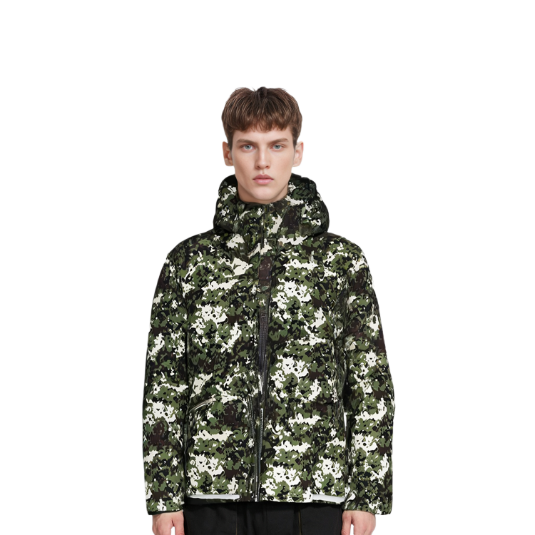 Moncler Blanc Camo Green Printed Hooded Down Jacket Winter . F20911B5660054AND830 圖 7