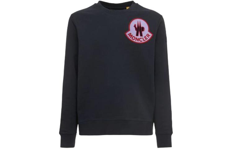 Moncler Blue Crewneck Logo Pullover Sweatshirt Long Sleeve H10928G000188098U778