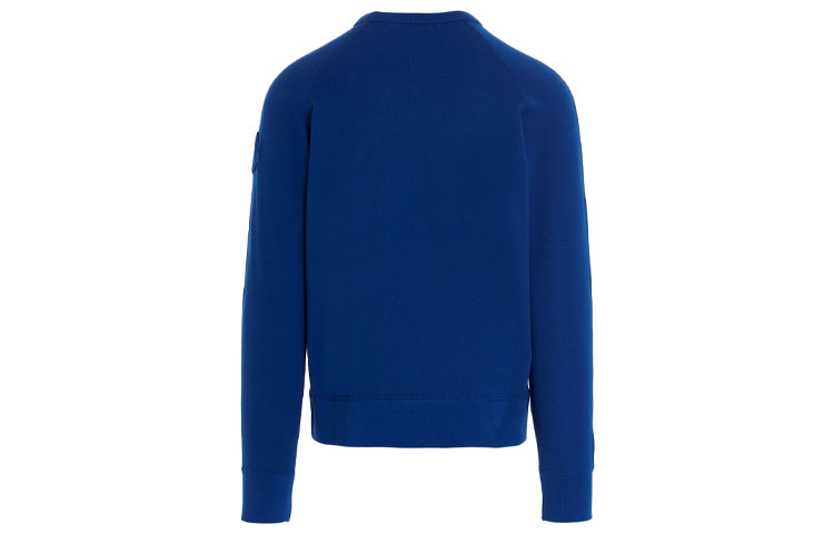 Moncler Blue Crewneck Pullover Sweatshirt with Logo Embroidery. 8G00010809JY75G 圖 3