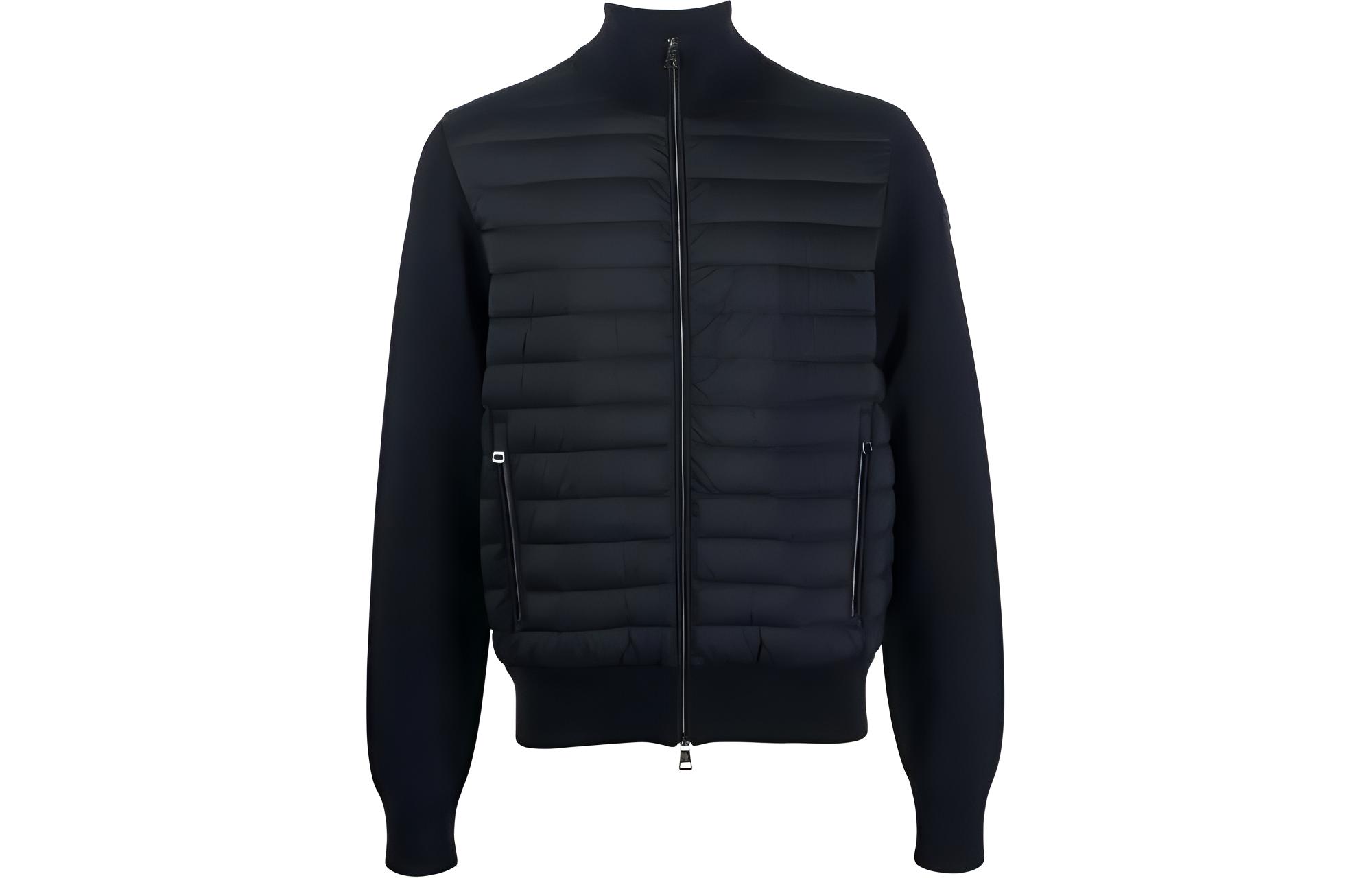 Moncler Blue High-Neck Zip-Up Down Jacket I20919B00008V9100781