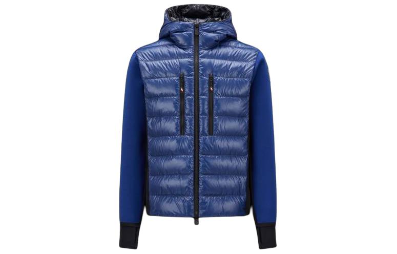 Moncler Blue Hooded Puffer Jacket with Zipper I20979B00008C9043740
