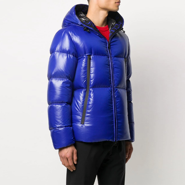 Moncler Blue Quilted Down Jacket with Logo Embroidery 1A51B0068950732 圖 3
