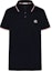Order Moncler Blue Short Sleeve Polo Shirt with Logo Stripe Detail. 8A000108455677X
