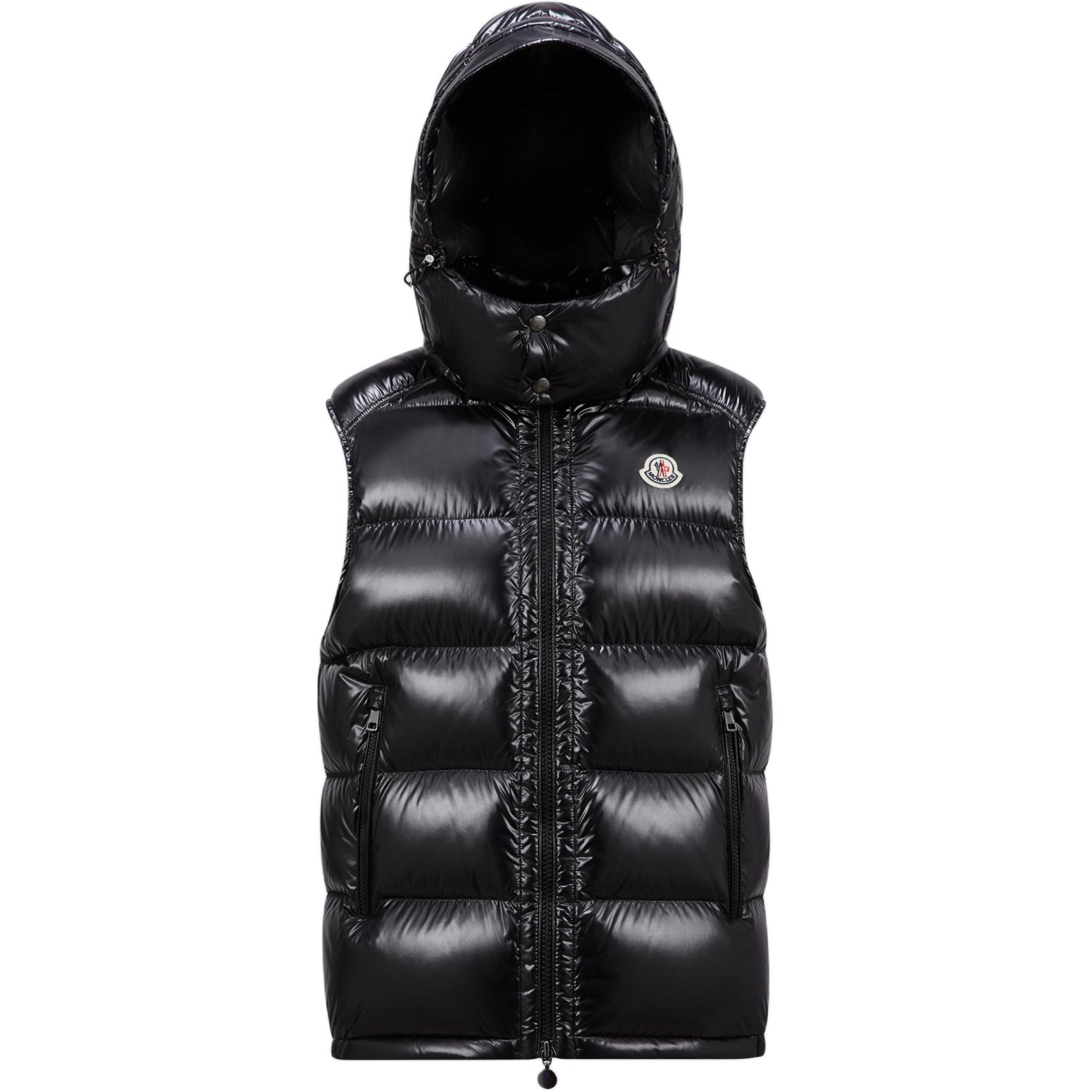 Moncler Bormes FW24 Black Down Vest with Detachable Hood Unisex. J20911A0011668950999