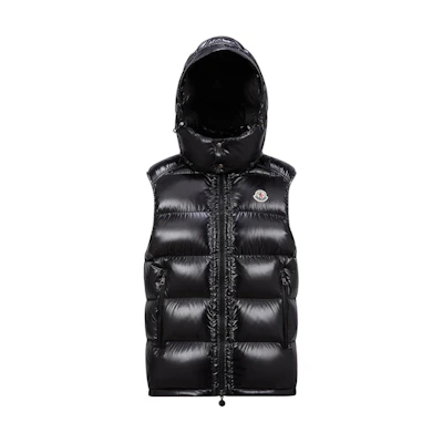 Moncler Bormes FW24 Black Down Vest with Detachable Hood Unisex. J20911A0011668950999