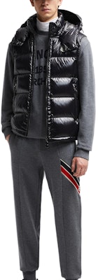 Moncler Bormes FW24 Black Down Vest with Detachable Hood Unisex. J20911A0011668950999 Purchase Moncler Bormes FW24 Black Down Vest with Detachable Hood Unisex. J20911A0011668950999