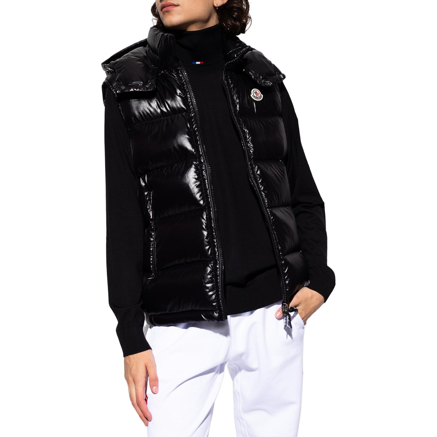 Sizing 蒙克莱 Bormes 滑雪季男女短款连帽羽绒背心带徽标设计 G20911A0015268950999