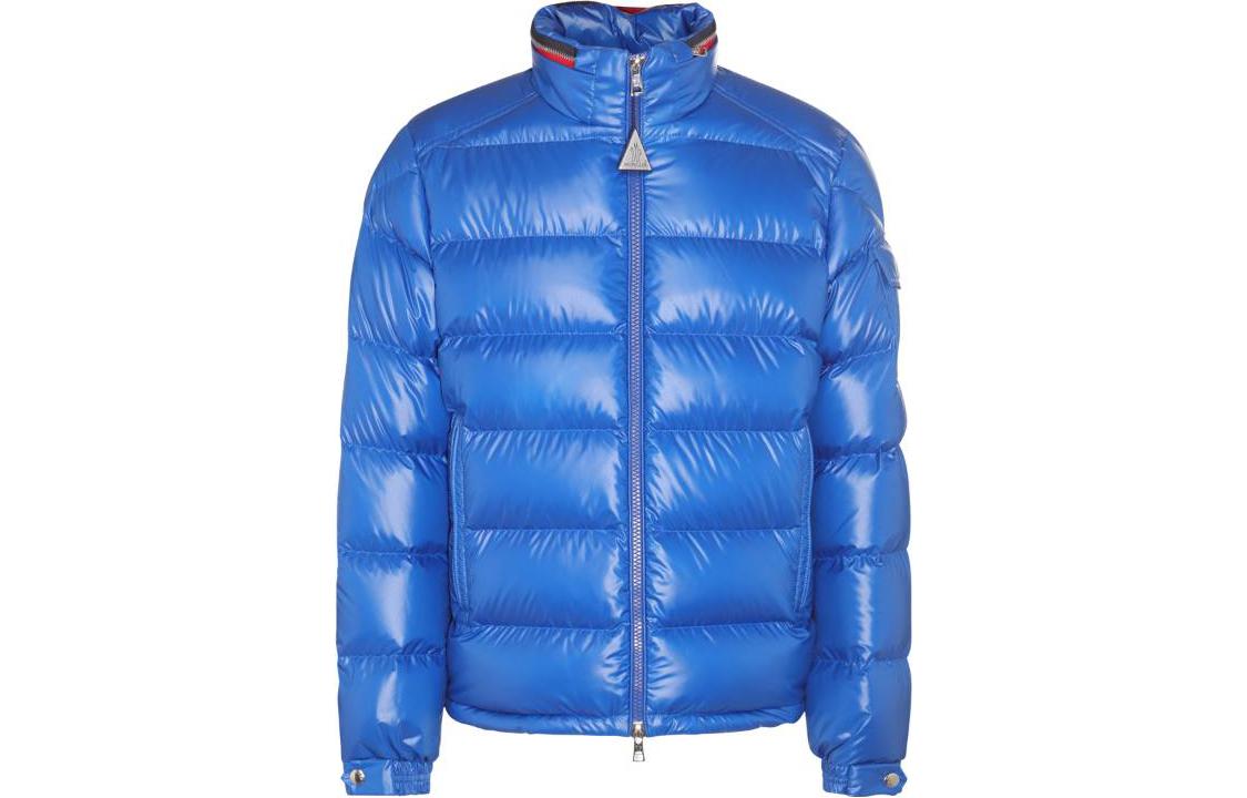 Moncler Bourne Glossy Quilted Down Jacket Blue for Men I20911A00023595ZJ73M 圖 2
