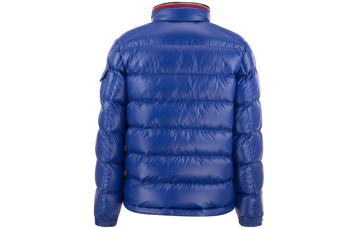 Moncler Bourne Glossy Quilted Down Jacket Blue for Men I20911A00023595ZJ73M 圖 3