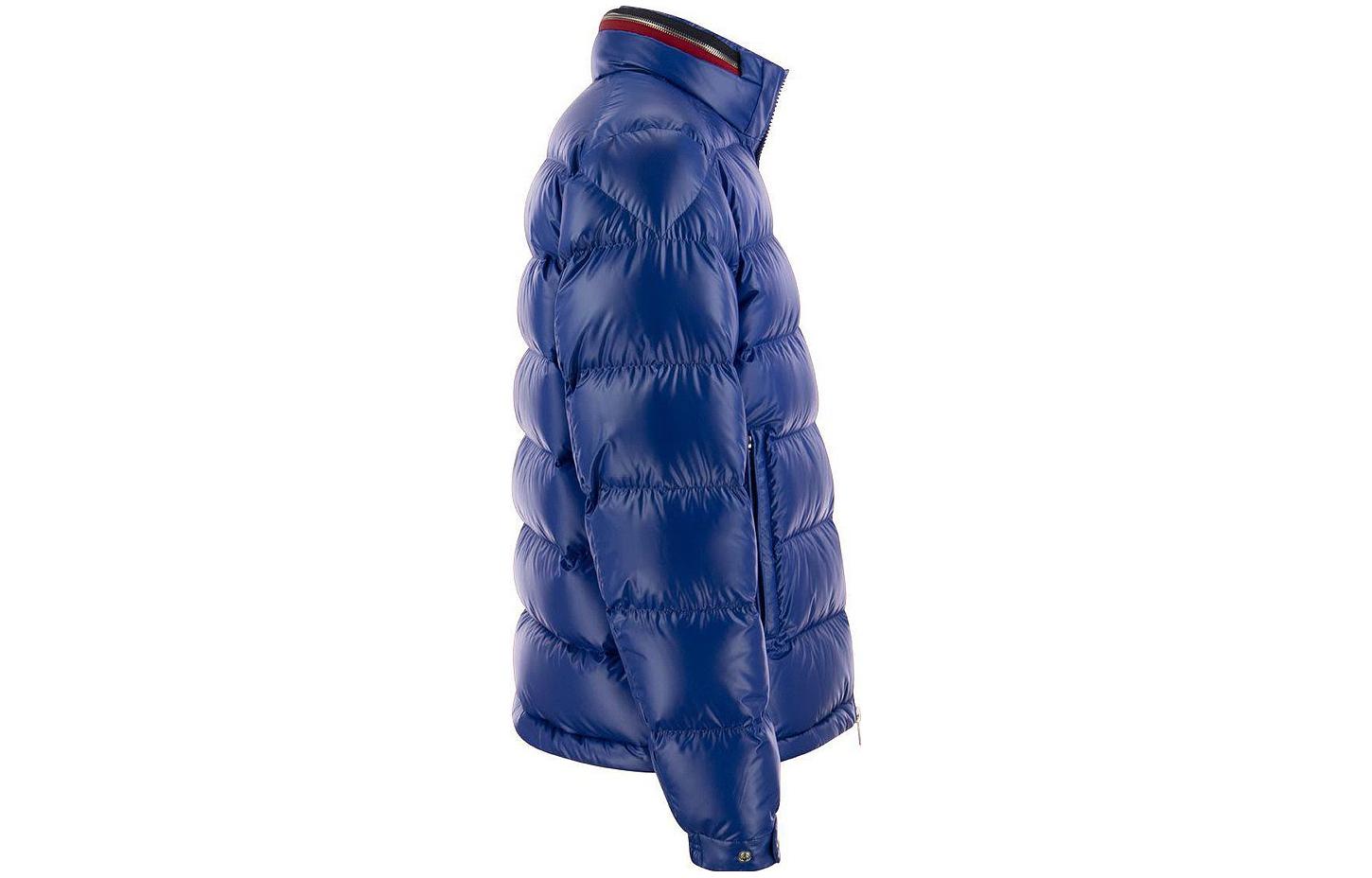 Moncler Bourne Glossy Quilted Down Jacket Blue for Men I20911A00023595ZJ73M 圖 4