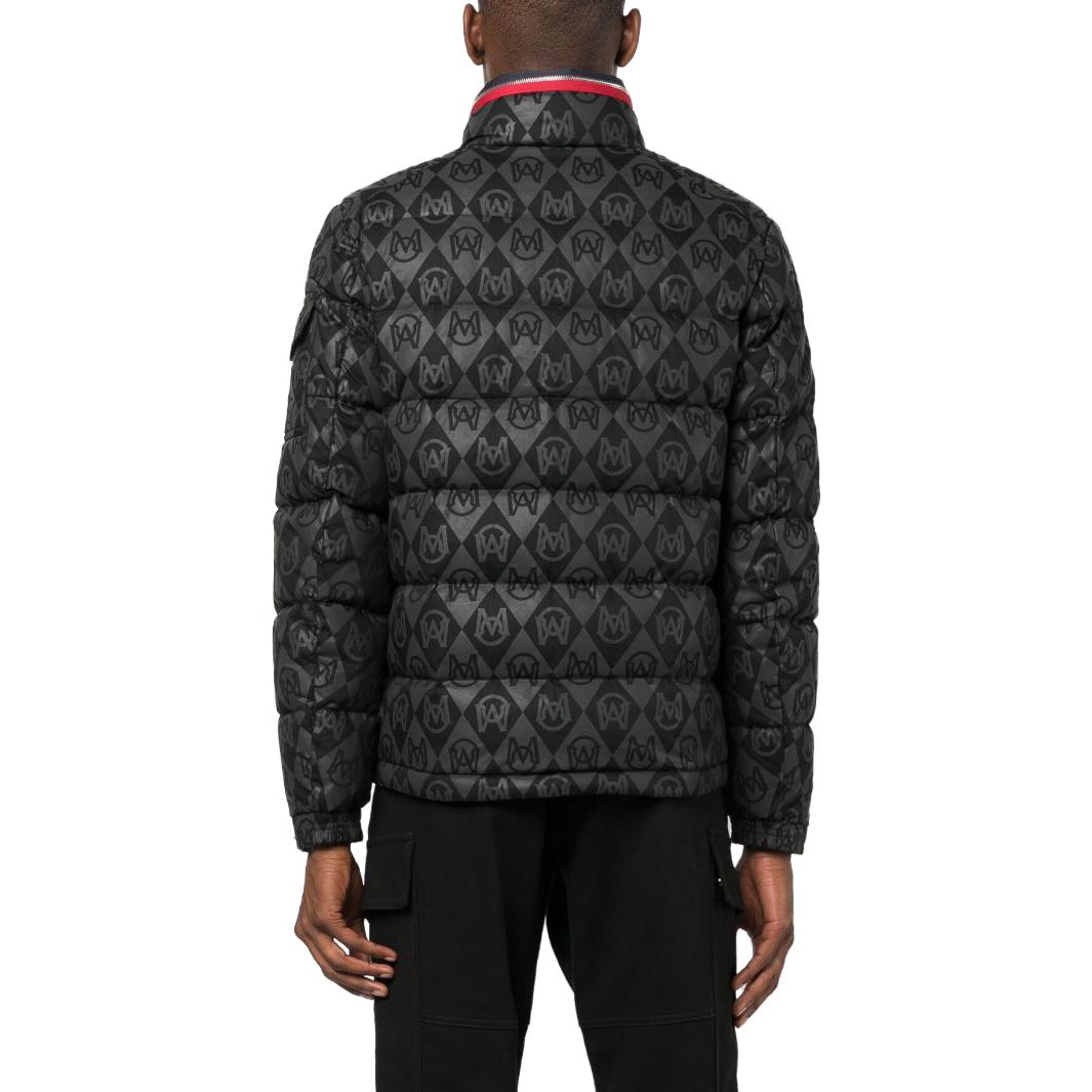 Moncler Bourne Logo Print Zip-Up Puffer Jacket Black I20911A000235970W 圖 4