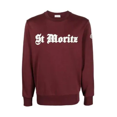 Moncler Brown Crewneck Sweatshirt with Solid Logo Print Design H20918G00023809KR