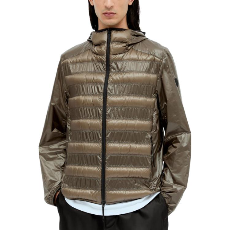 Moncler Brown Hooded Zip-Up Logo Short Jacket J10911A00108595B1911