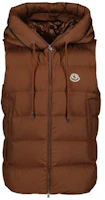 Moncler Brown Logo Puffer Vest with Zipper Closure I20911A0018154A8126I Moncler Brown Logo Puffer Vest with Zipper Closure I20911A0018154A8126I