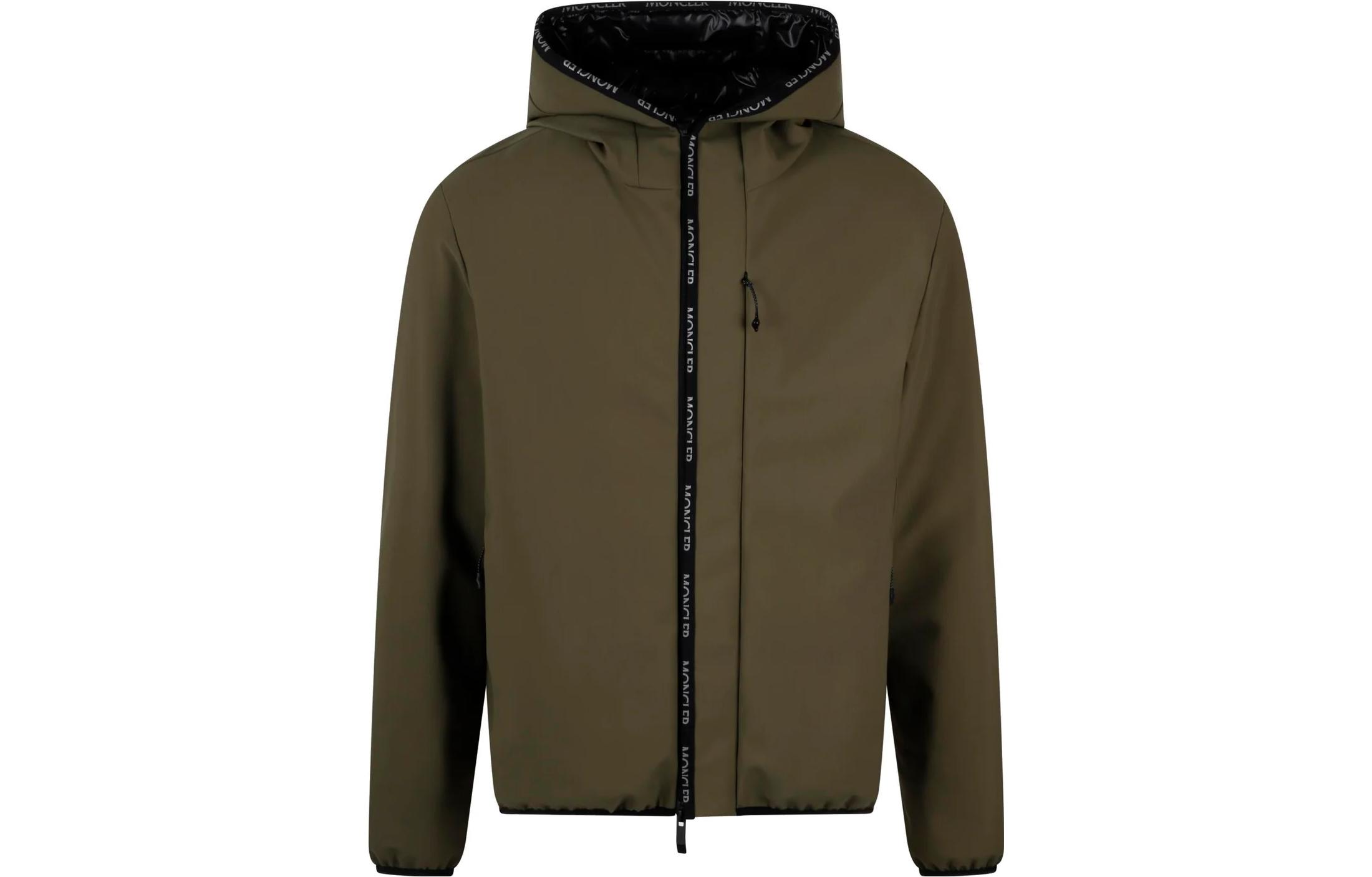 Moncler Brown Solid Color Hooded Slim Fit Jacket Long Sleeve 1A00037539DK818