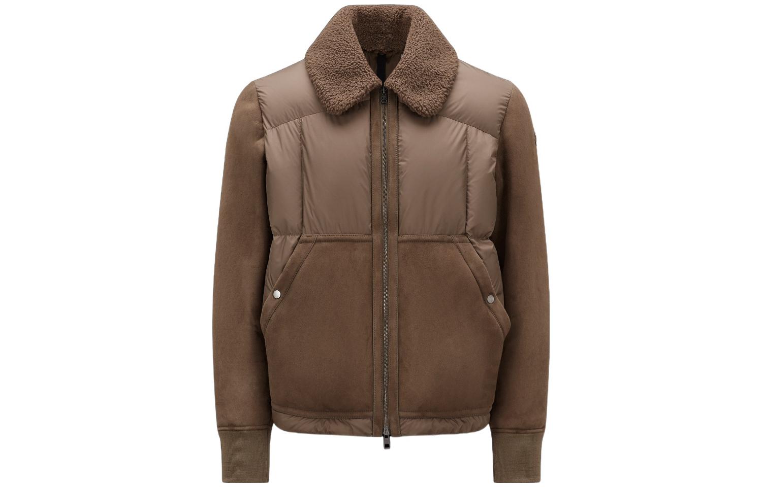 Moncler Brown Solid Zip-Up Casual Jacket I20911A00145549SK25W