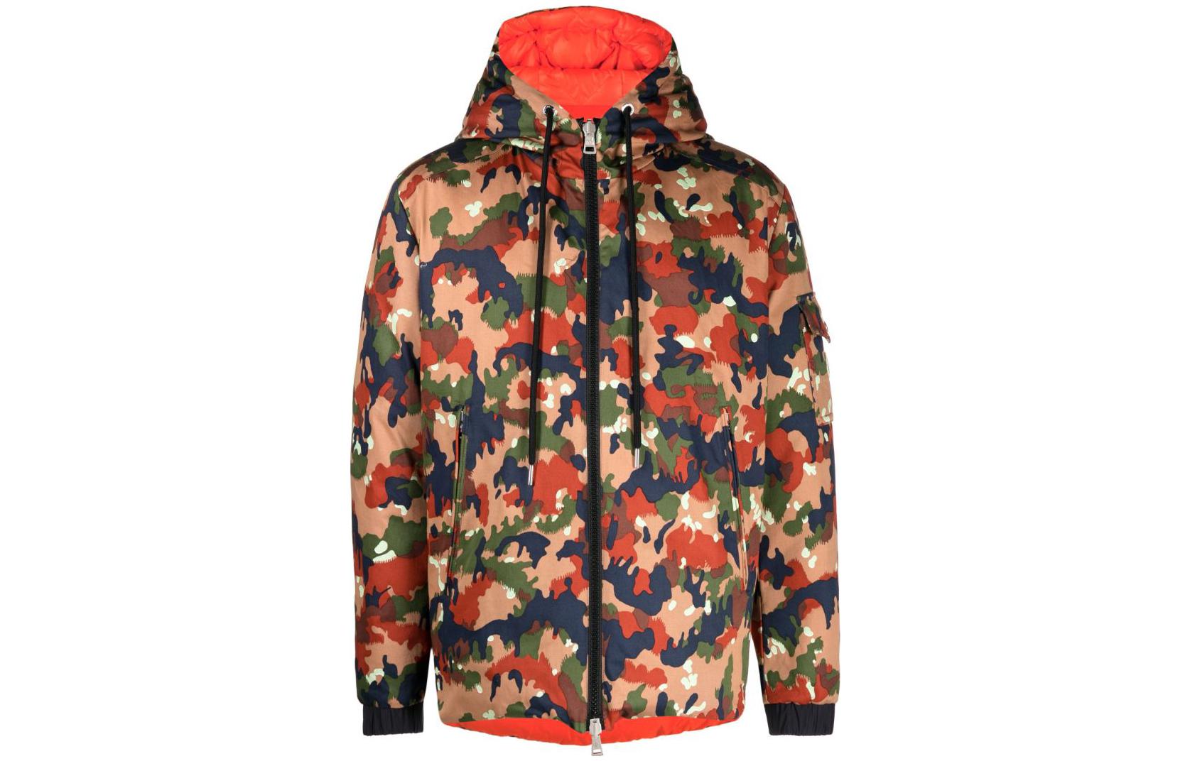 Moncler Camouflage Print Reversible Hooded Bomber Jacket Multicolor H20911A00233596DN