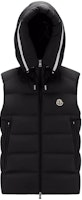 Moncler Cardamine Down Vest Hooded Sleeveless Jacket with Letter Print. I20911A0018154A81999 Moncler Cardamine Down Vest Hooded Sleeveless Jacket with Letter Print. I20911A0018154A81999