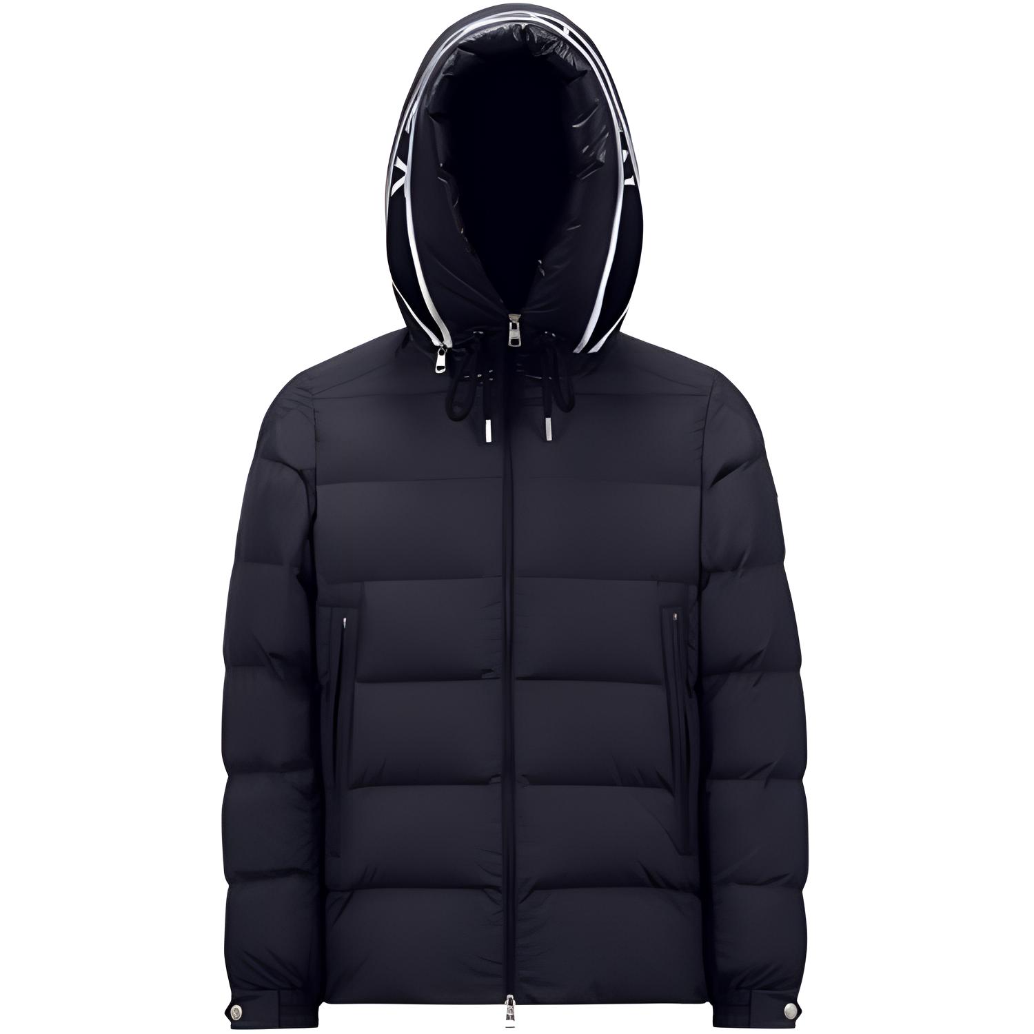 Moncler Cardere FW22 Navy Blue Hooded Zip-Up Down Jacket Unisex Casual Long Sleeve H20911A0010554A81778