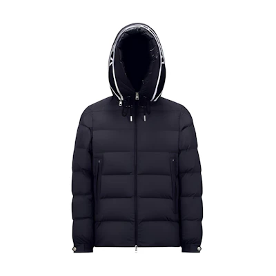 Moncler Cardere FW22 Navy Blue Hooded Zip-Up Down Jacket Unisex Casual Long Sleeve H20911A0010554A81778