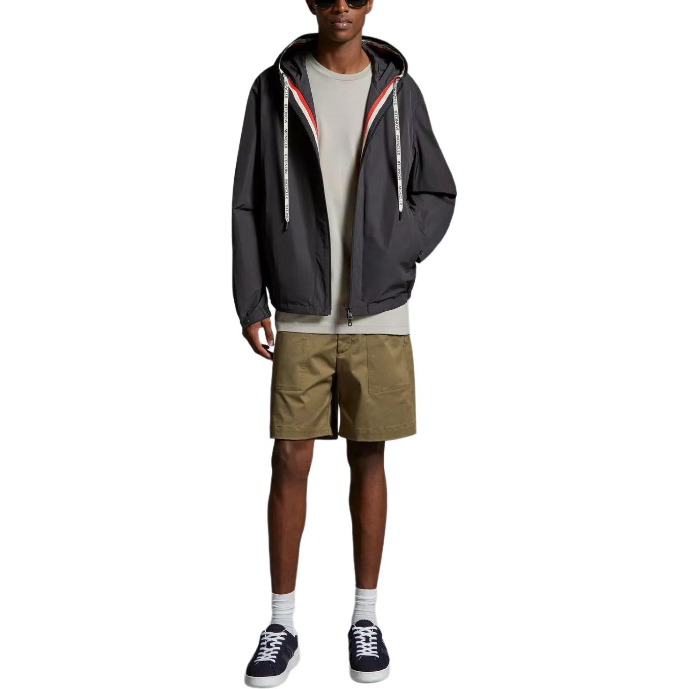 Lookbook 蒙口 CARLES 灰色连帽条纹标志拉链夹克 J10911A0015654A91999