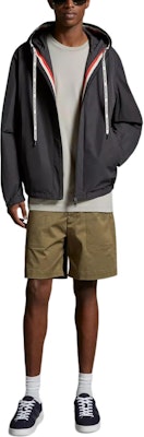 蒙口 CARLES 灰色连帽条纹标志拉链夹克 J10911A0015654A91999 Lookbook 蒙口 CARLES 灰色连帽条纹标志拉链夹克 J10911A0015654A91999